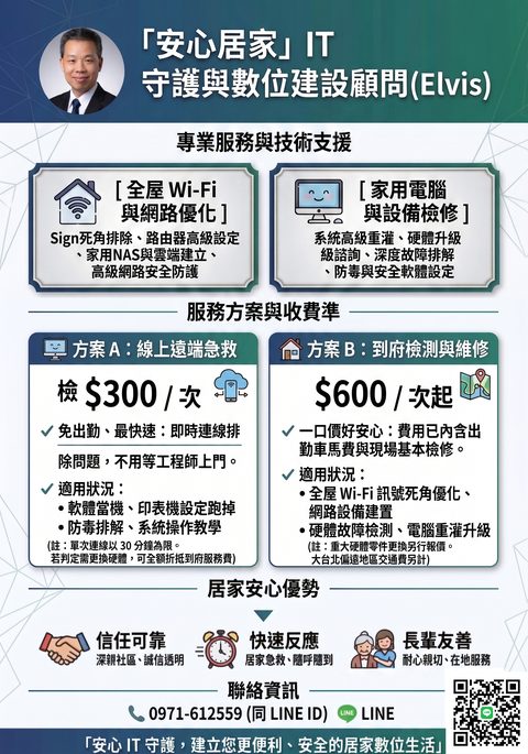 安心居家 IT 守護方案文宣縮圖